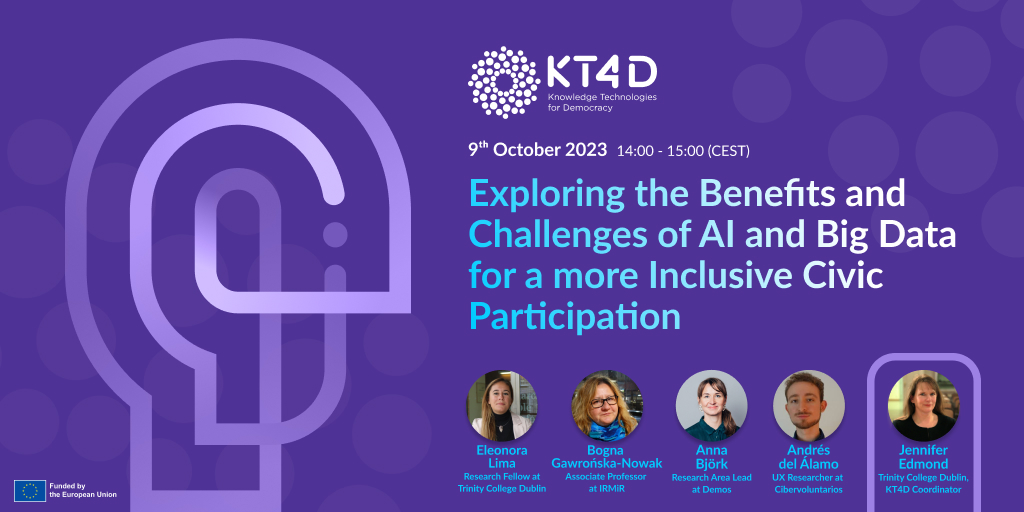 Webinar: Exploring the Benefits and Challenges of AI and Big Data for a more Inclusive Civic Participation